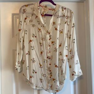 Anthropologie Equestrian inspired button down